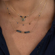 Collier plaque or marco crepuscule