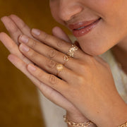 Bague plaque or segolene