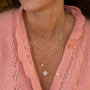 Collier plaque or lou