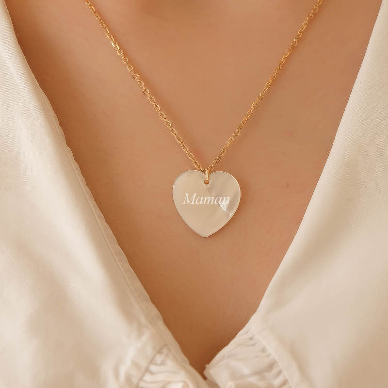 Collier plaque or clemence