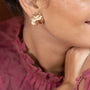 Boucles oreilles plaque or fagio petit modele