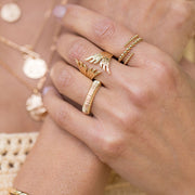 Bague plaque or carla