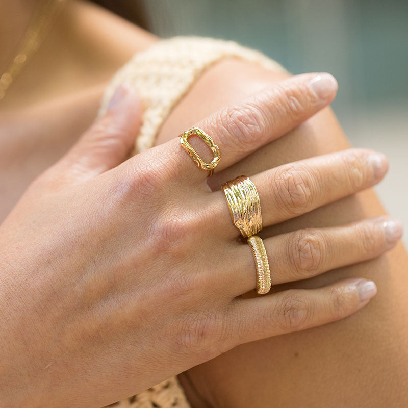 Bague plaque or armance