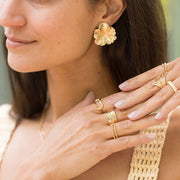 Boucles oreilles plaque or amaelle