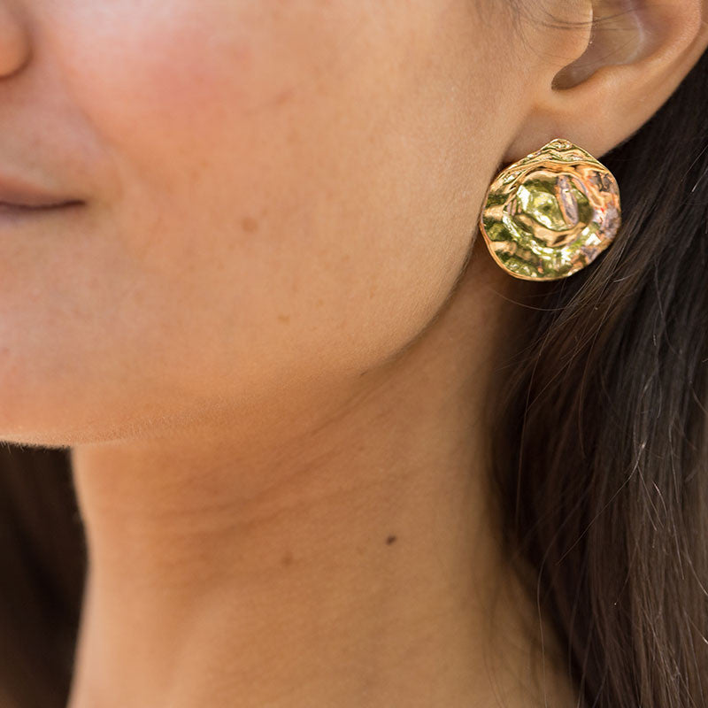 Boucles oreilles plaque or annalou