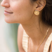 Boucles oreilles plaque or arwen