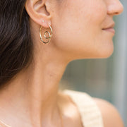 Boucle oreille plaque or eugenie