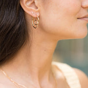 Boucle oreille plaque or hugues unite