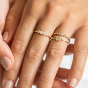 Bague plaque or eole