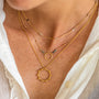 Collier plaque or estelle tourmaline