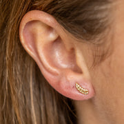 boucles Lena puces plaqué or épis