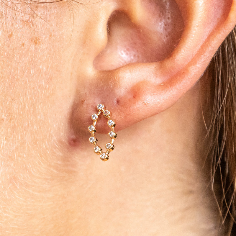 Boucles oreilles plaque or lana