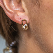 Boucles oreilles plaque or mia