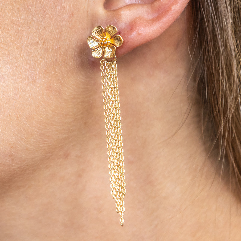 Boucles oreilles plaque or julie
