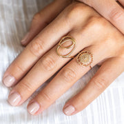 Bague plaque or victor