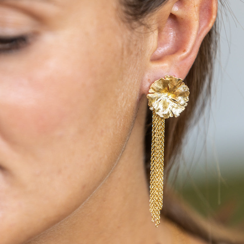 Boucles oreilles plaque or kosana