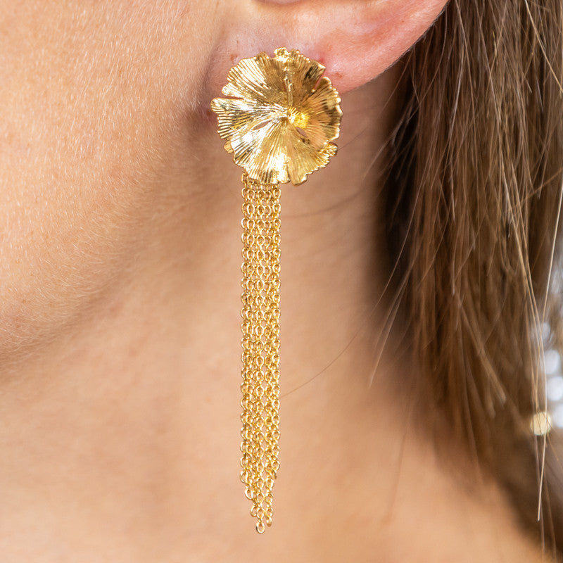 Boucles oreilles plaque or kosana