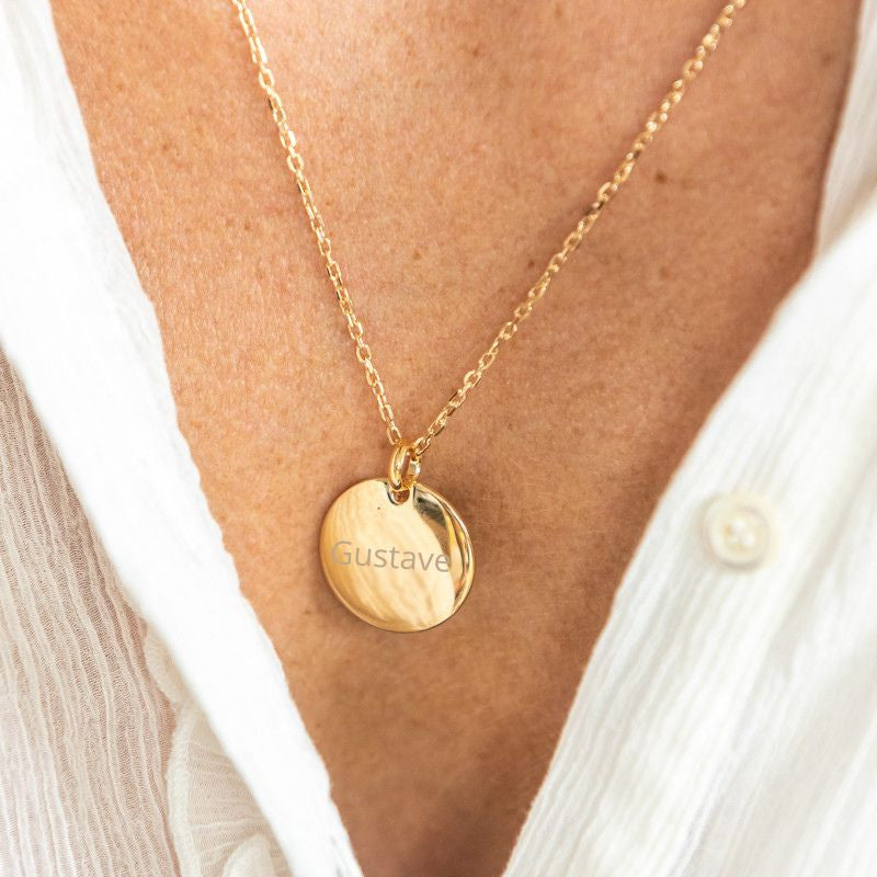 Collier plaque or audrey personnalisable