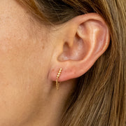 Boucles oreilles plaque or angus