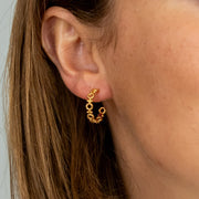 Boucles oreilles plaque or albert