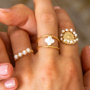 Bague plaque or florian