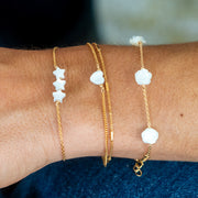 Bracelet plaque or richelieu