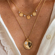 Collier plaque or alphonse personnalisable