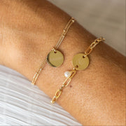 Bracelet plaque or hugo personnalisable