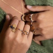 Bague plaque or colette crepuscule personnalisable