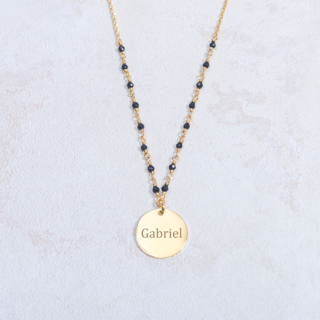 Collana Capucine - Nera - Personalizzabile