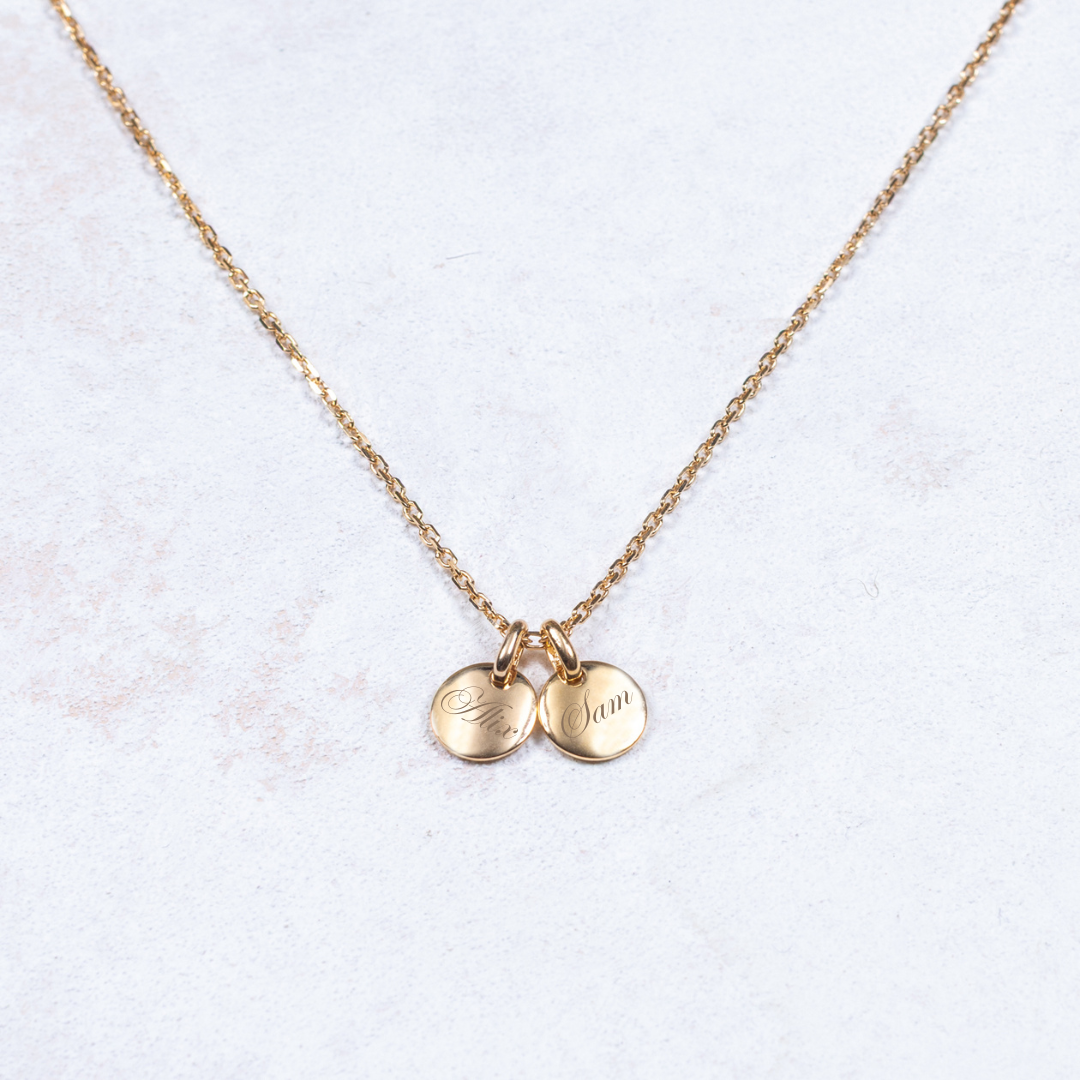 Albane Necklace - Personalized - 2 medals