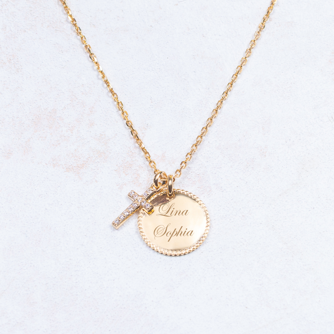 Gabriel-ketting - Met edelstenen - Personaliseerbaar
