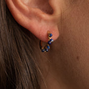 Boucles d'oreilles Zoé - Grand Modèle - Bleu Azur