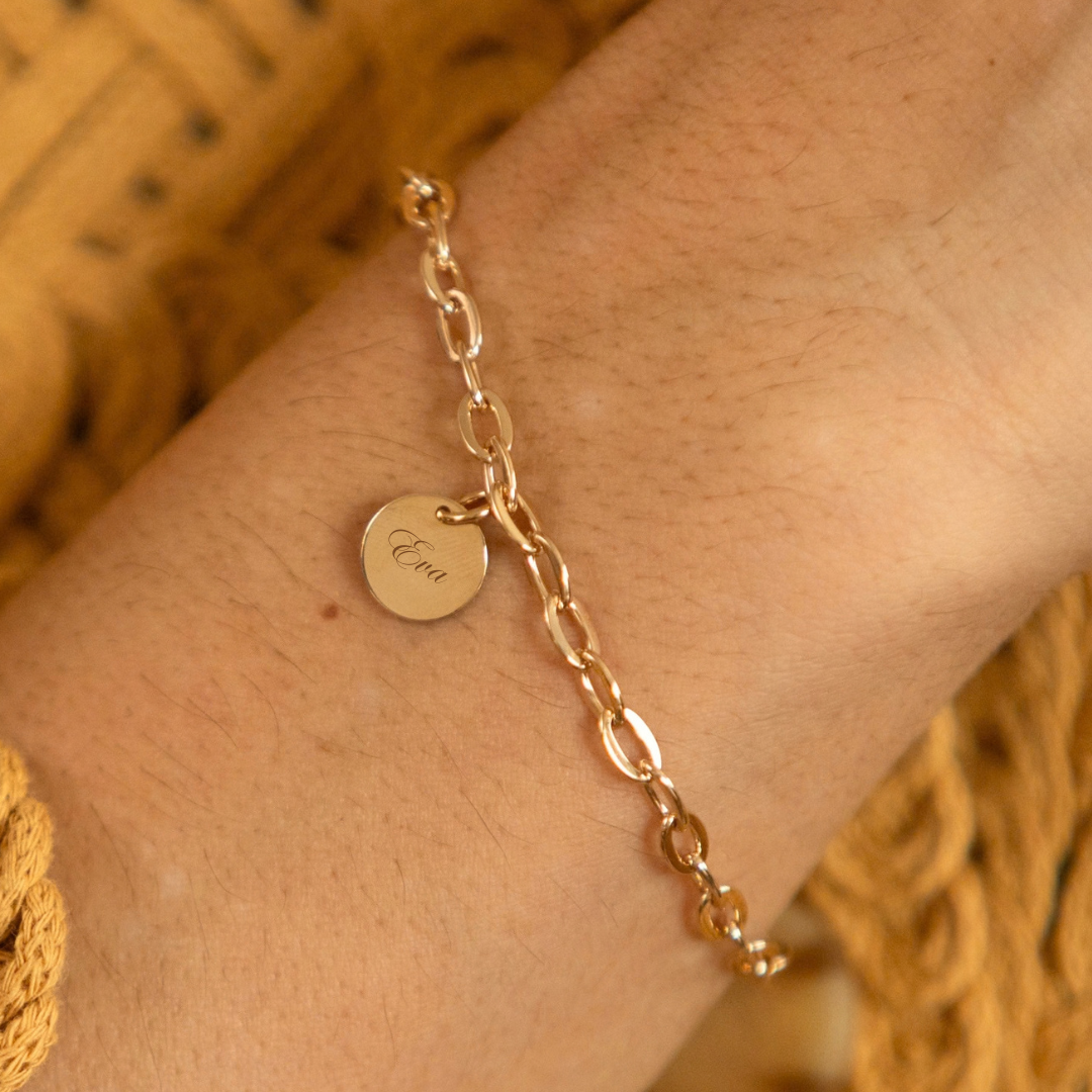 Armband Côme - 1 Medaille - Personalisierbar