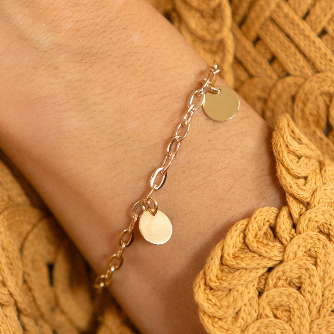 Armband Côme - 2 Medaillen - Personalisierbar