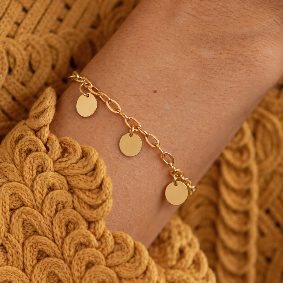 Armband Côme - 3 Medaillen - Personalisierbar