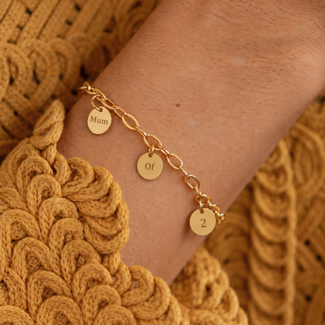 Armband Côme - 3 Medaillen - Personalisierbar