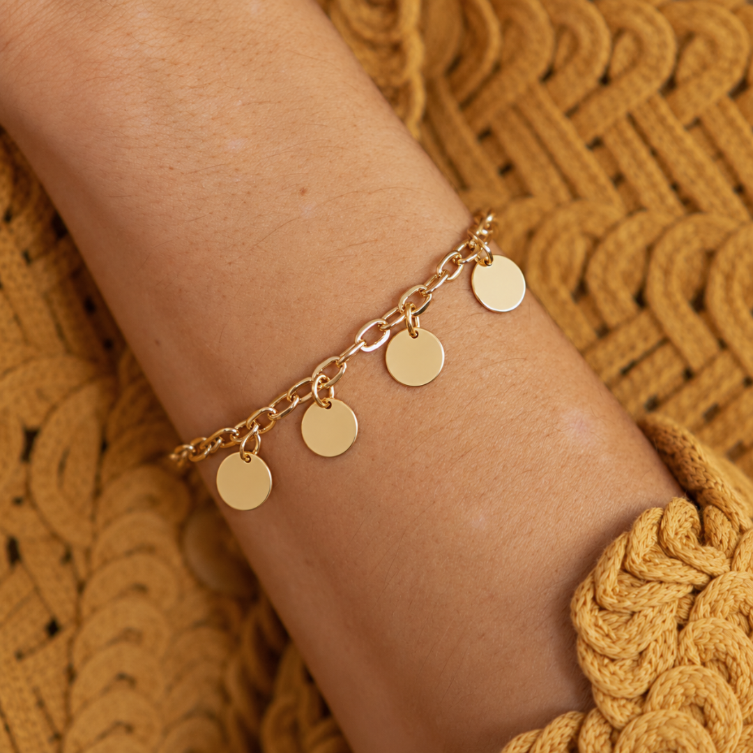 Armband Côme - 4 Medaillen - Personalisierbar