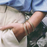 jonc élise torsadé plaqué or