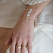 bracelet astrid trio de perles d'eau douce plaqué or