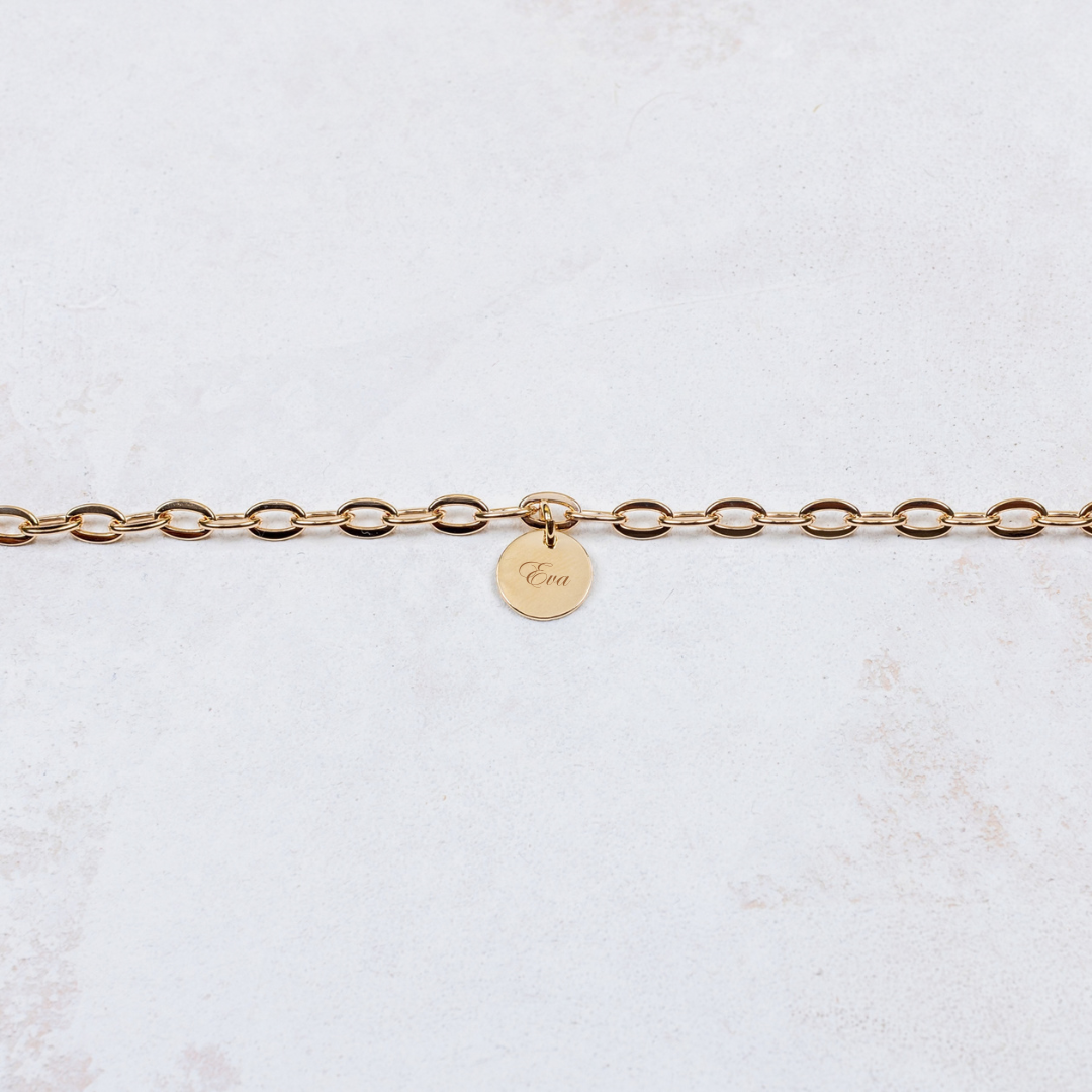 Armband Côme - 1 Medaille - Personalisierbar