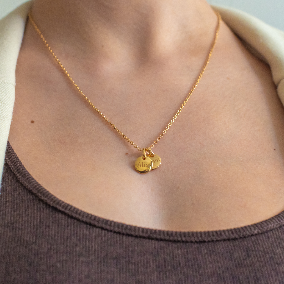 Albane Necklace - Personalized - 2 medals