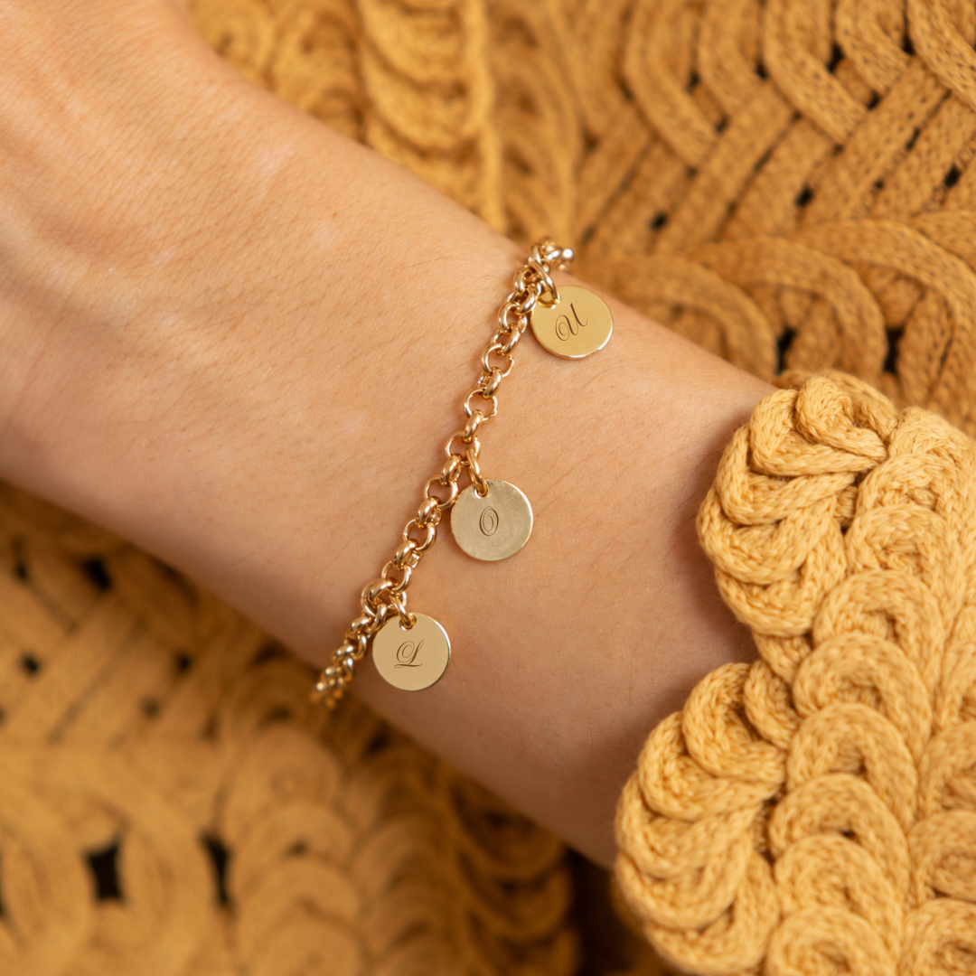 Armband Paul - 3 Medaillen - Personalisierbar