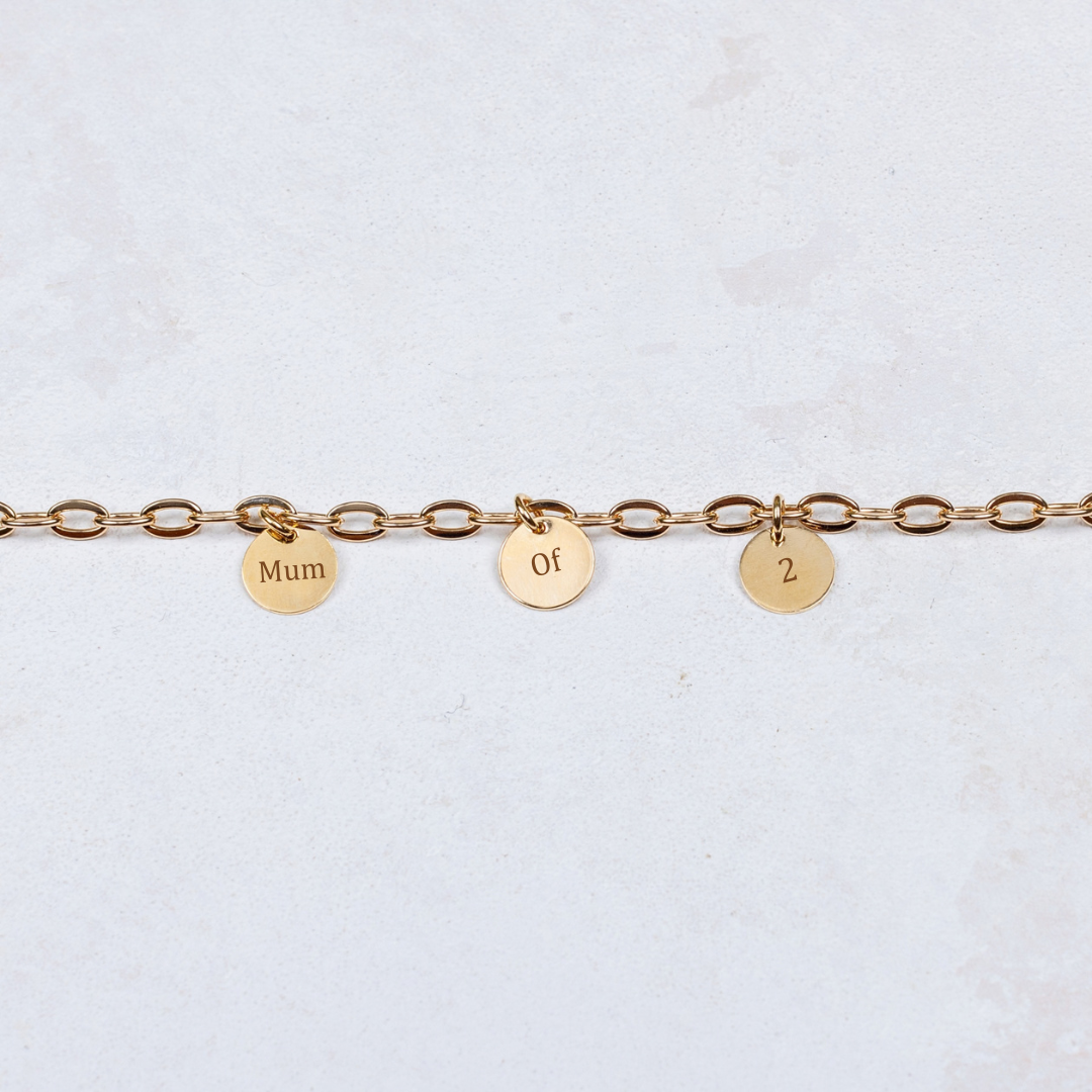 Armband Côme - 3 Medaillen - Personalisierbar