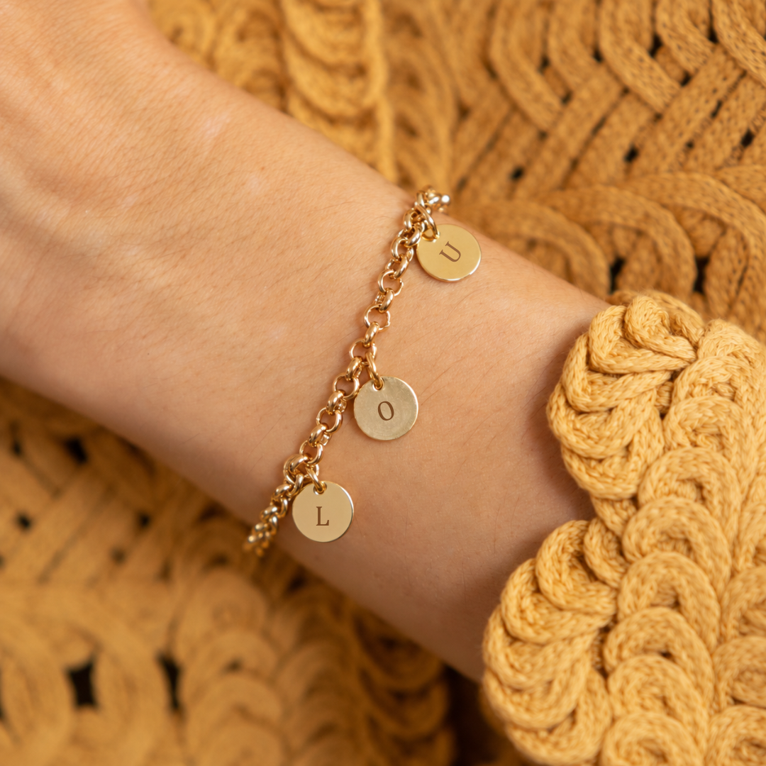 Armband Paul - 3 Medaillen - Personalisierbar