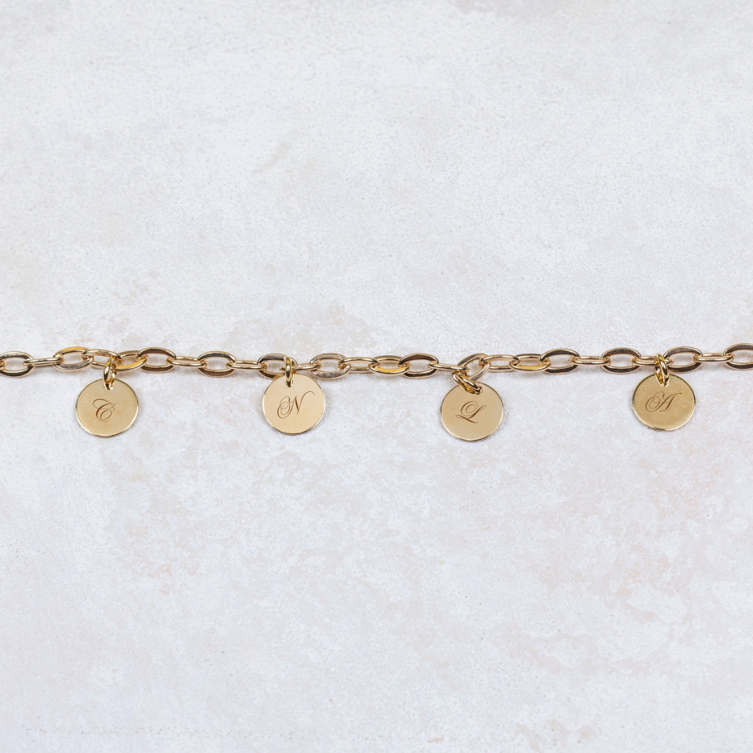 Armband Côme - 4 Medaillen - Personalisierbar