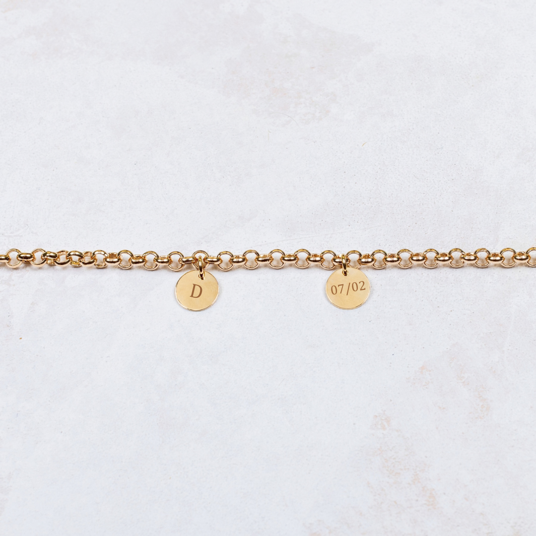 Bracciale Paul - 2 medaglie - Personalizzabile