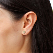 boucles bianca puces rondes martelées plaquées or