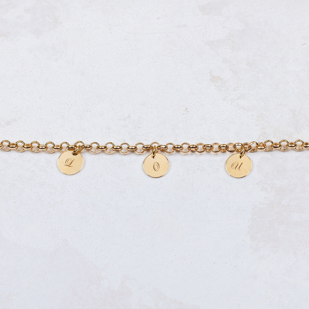Armband Paul - 3 Medaillen - Personalisierbar