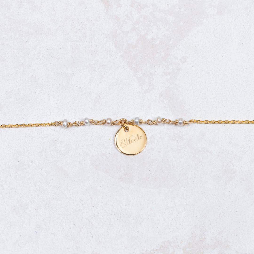 Bracelet Capucine - Blanc - Personnalisable